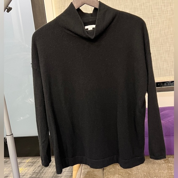 JJill 100% Cashmere Draped-Neck Sweater. Soft! Plush! Black. LP & XLP. EUC. - Picture 2 of 10